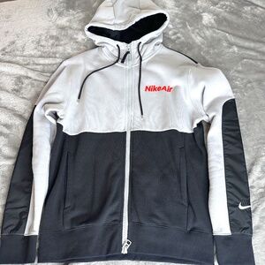 Nike Air Mens Full Zip Hoodie-Black Gray Size Small RN#56323